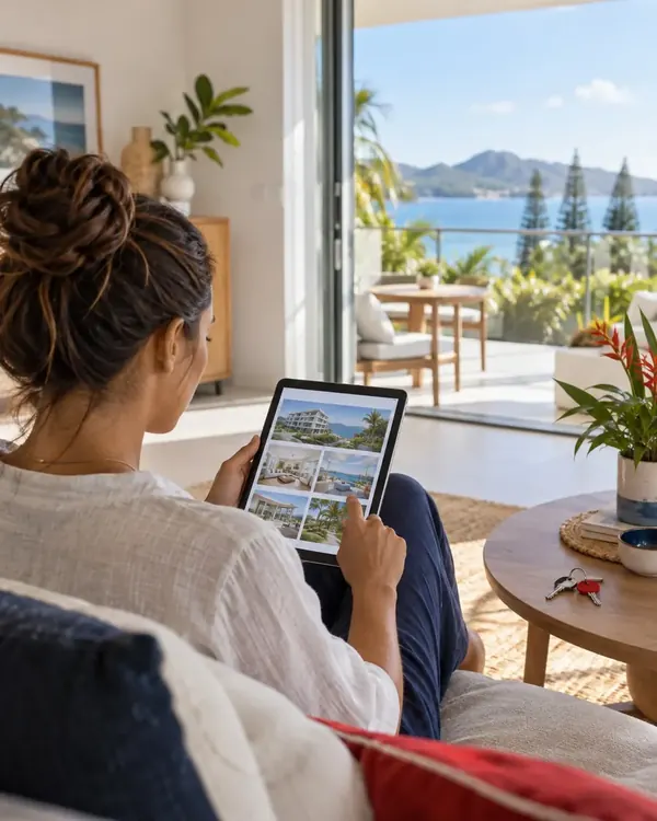 Recherche d’un logement sur tablette